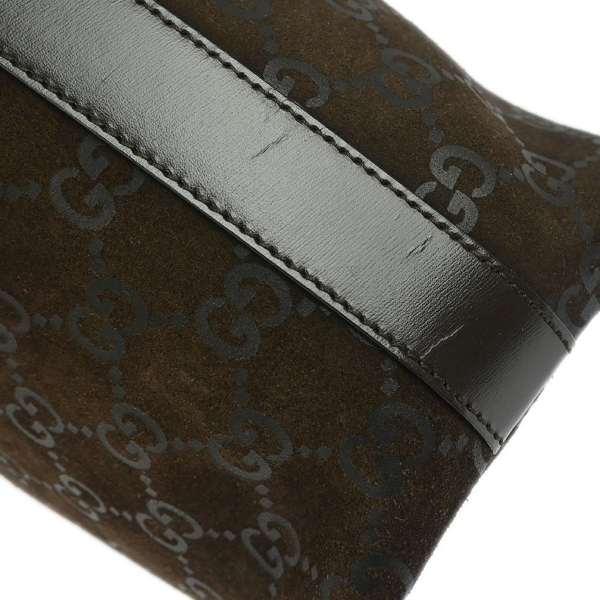 Gucci Vintage Zip Hobo Suede, BROWN, SUEDE, Handbag