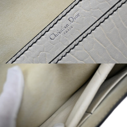 Christian Dior J'Adior Flap Bag Canyon Grained Lambskin with Mosaic Detail, White, Leather, Shoulder Bag