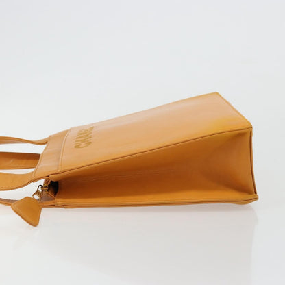 Chanel Vintage Logo Tote Leather, Camel, Leather, Tote Bag