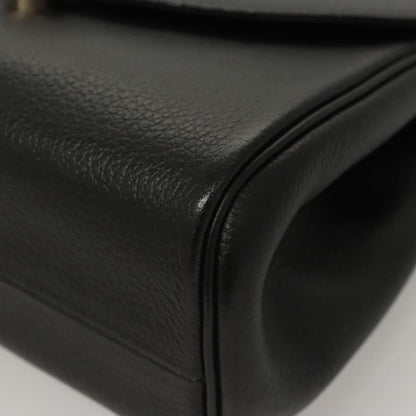 Burberry Vintage Handbag Leather, BLACK, LEATHER, Handbag