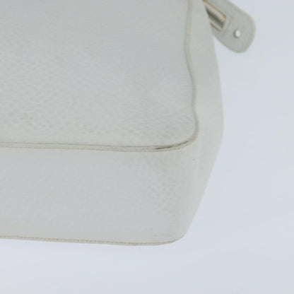 Salvatore Ferragamo Gancini handbag Leather, WHITE, LEATHER, Handbag