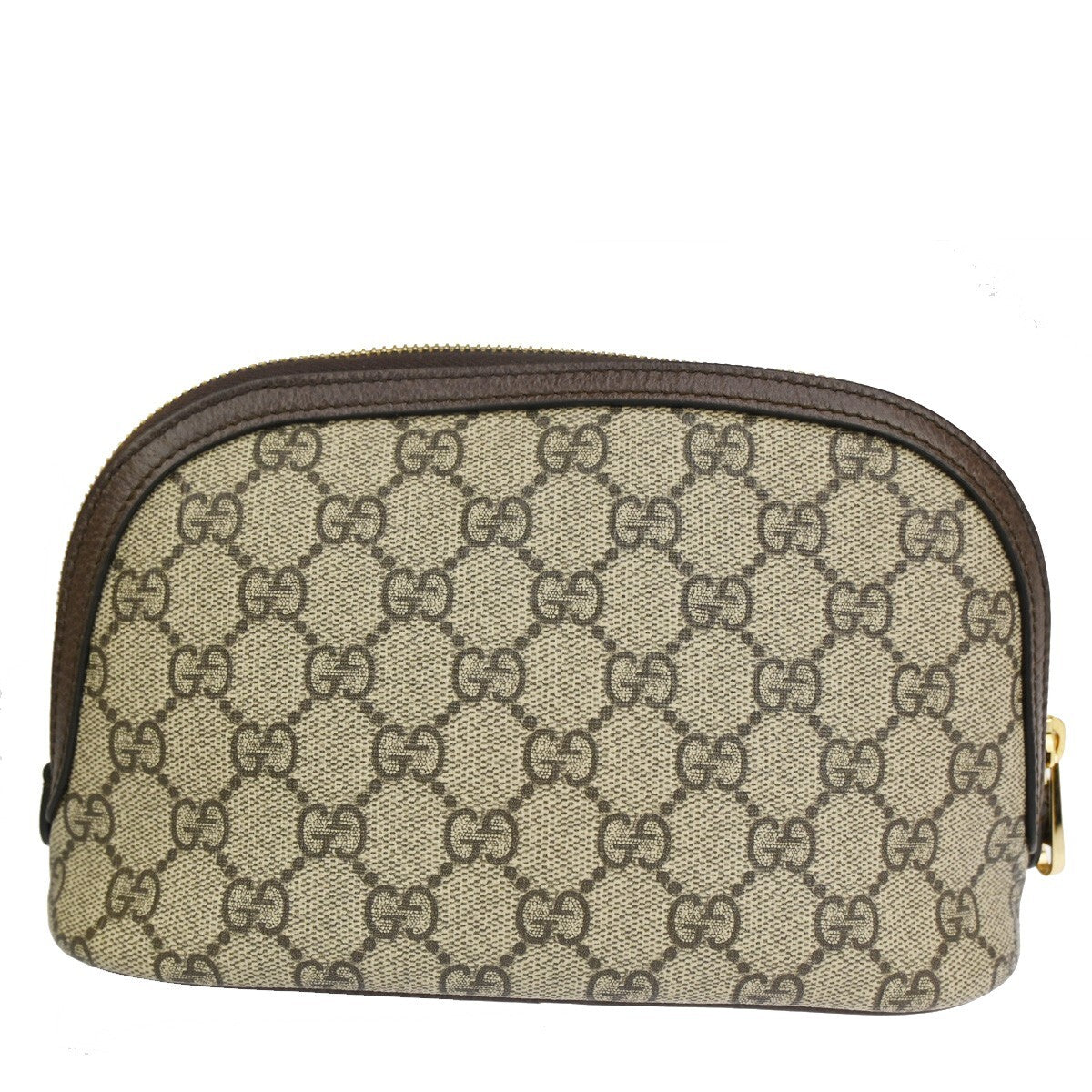 Gucci Ophidia Cosmetic Pouch GG Coated Canvas, BROWN, CANVAS, Toiletry Case