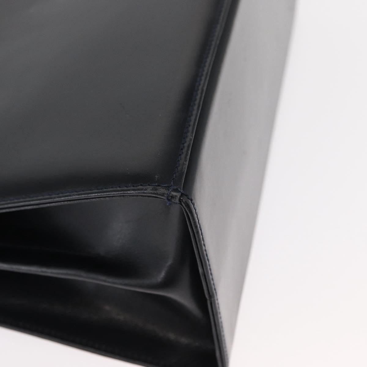 Salvatore Ferragamo Convertible Top Handle Bag Leather, NAVY, LEATHER, Handbag