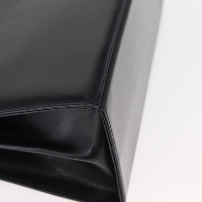 Salvatore Ferragamo Convertible Top Handle Bag Leather, NAVY, LEATHER, Handbag