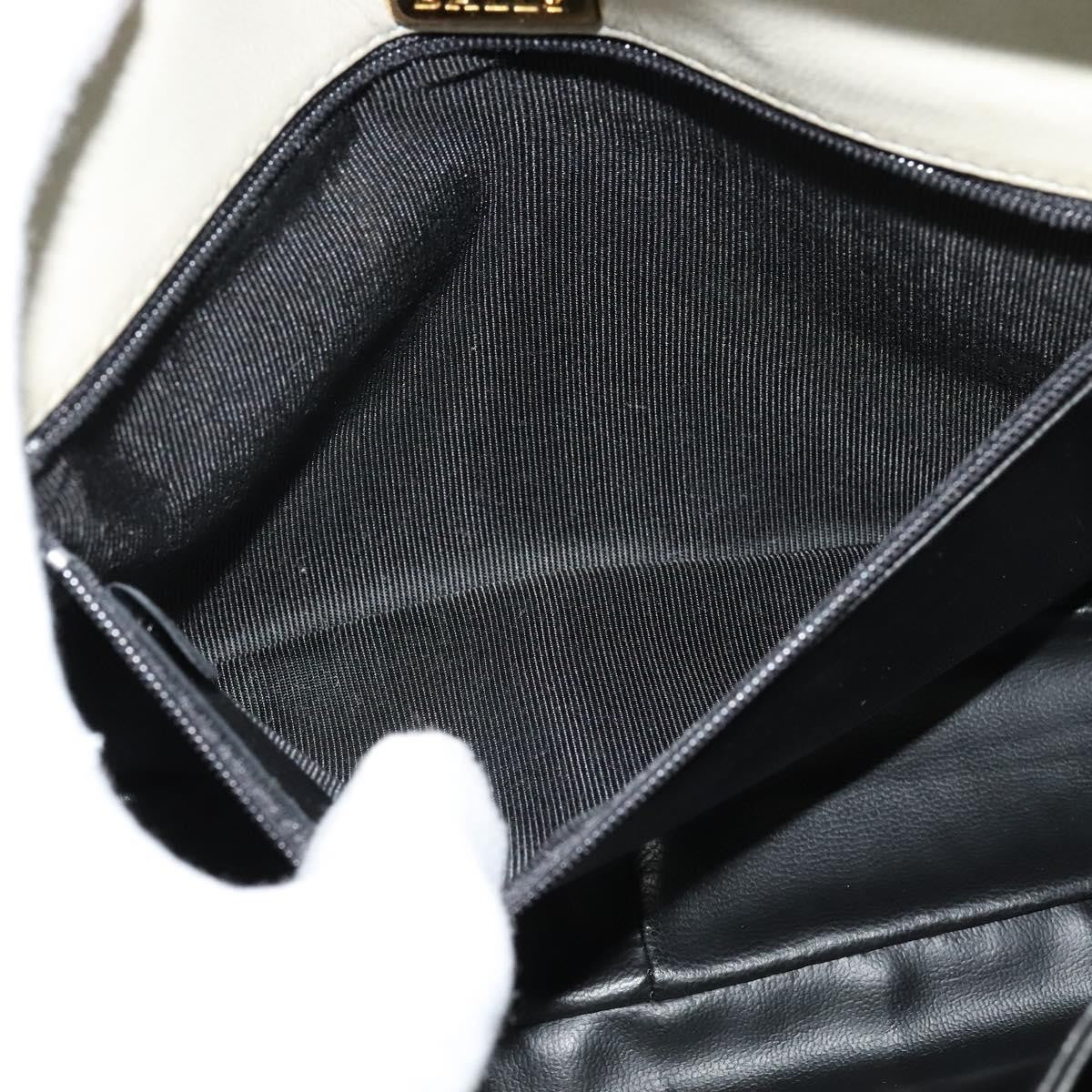 Bally Vintage Chain Shoulder Bag Quilted Leather, BEIGE, LEATHER, Shoulder bag