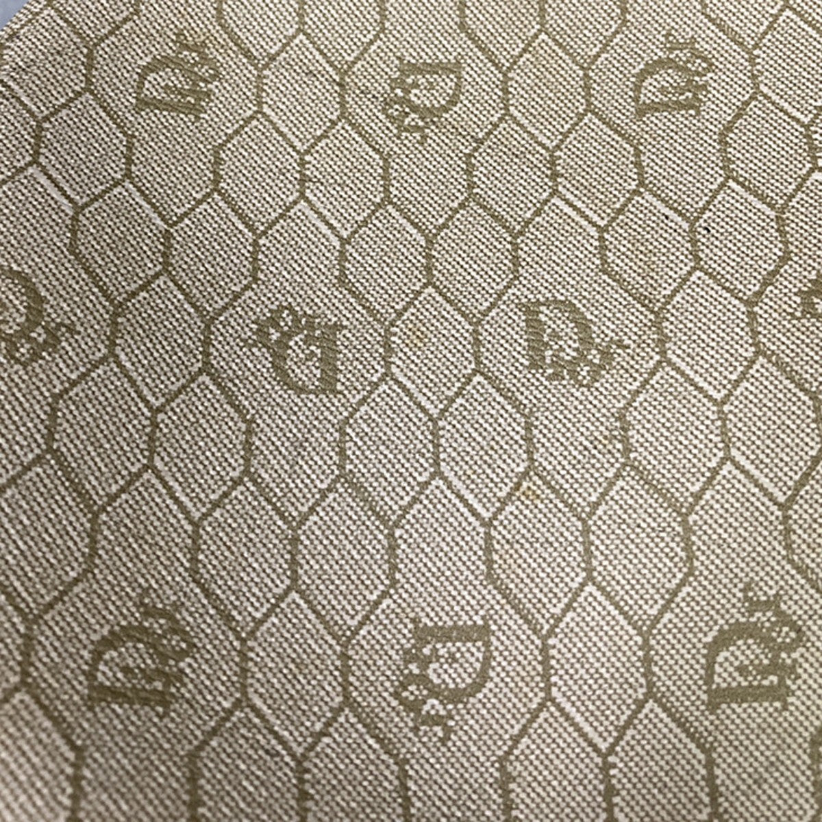 Christian Dior Vintage Honeycomb Flap Crossbody Bag Coated Canvas, BROWN, CANVAS, Crossbody bag