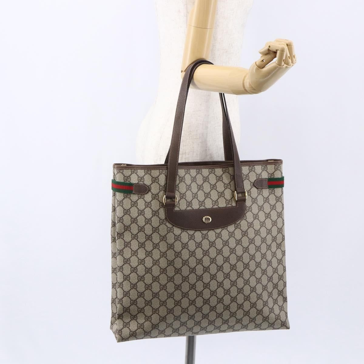 Gucci Vintage tote GG Canvas, BEIGE, PVC, Tote bag