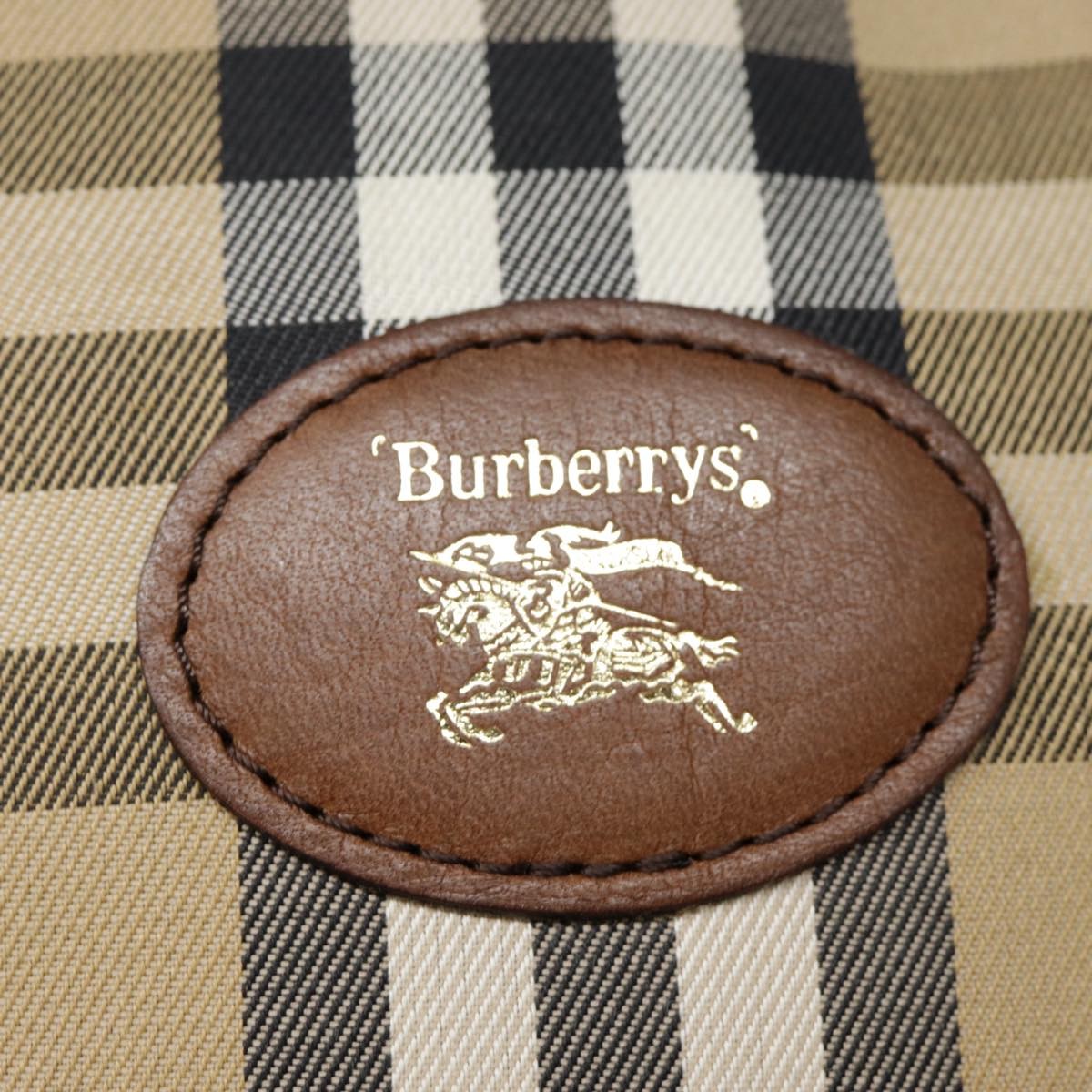 Burberry Nova Check Bowling Bag Canvas, BEIGE, CANVAS, Handbag