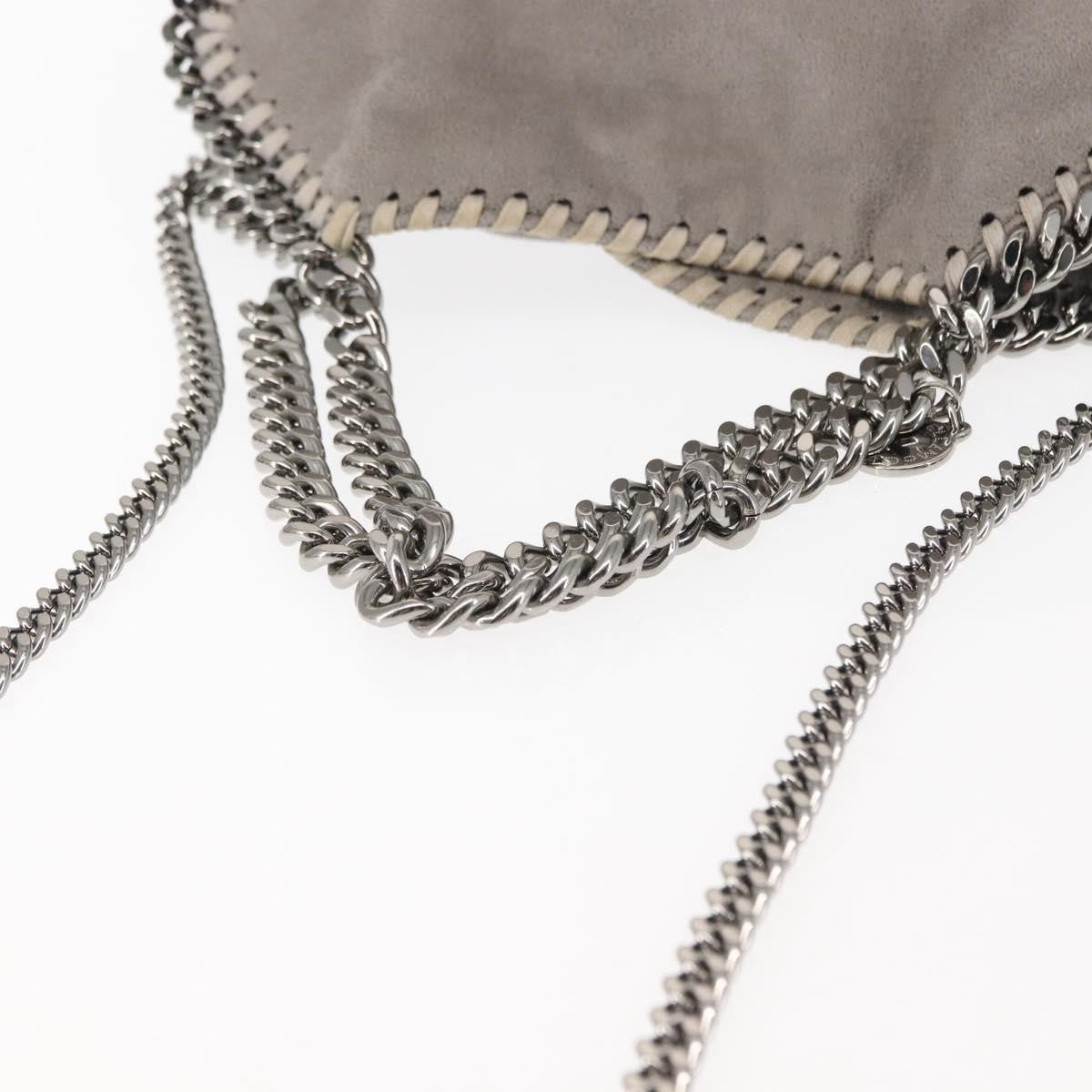 Stella McCartney Falabella Fold Over Crossbody Bag Suede, GRAY, SUEDE, Crossbody bag