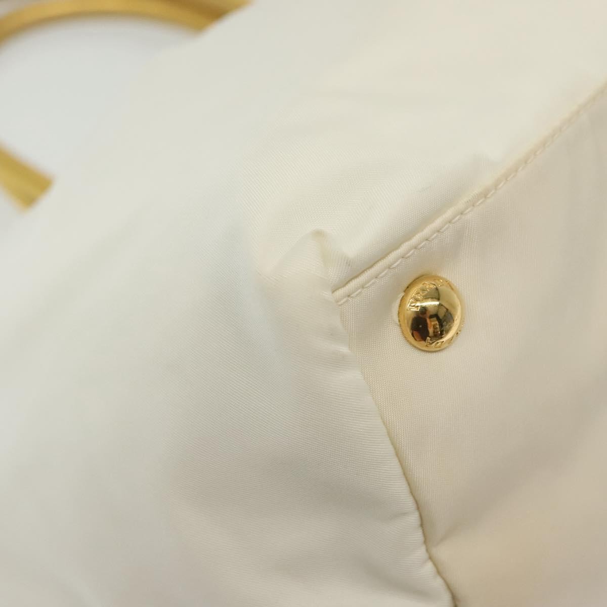 Prada Bow Tote Tessuto with Leather, WHITE, NYLON, Tote bag