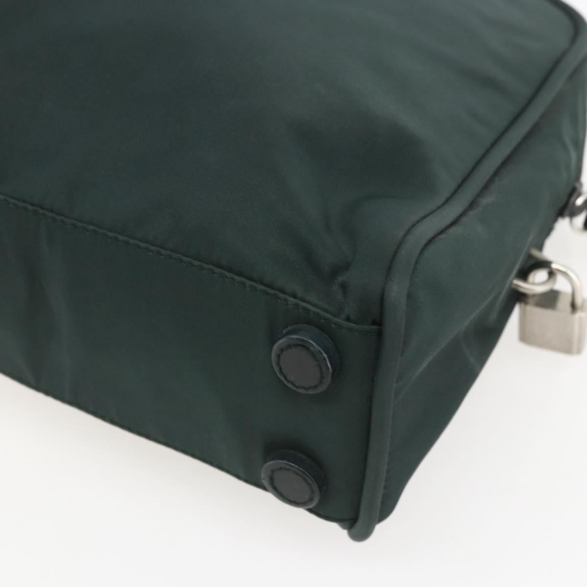 Prada Bowling Shoulder Bag Tessuto, GREEN, NYLON, Handbag