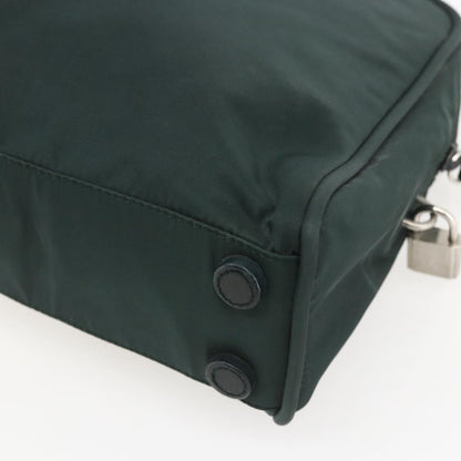Prada Bowling Shoulder Bag Tessuto, GREEN, NYLON, Handbag