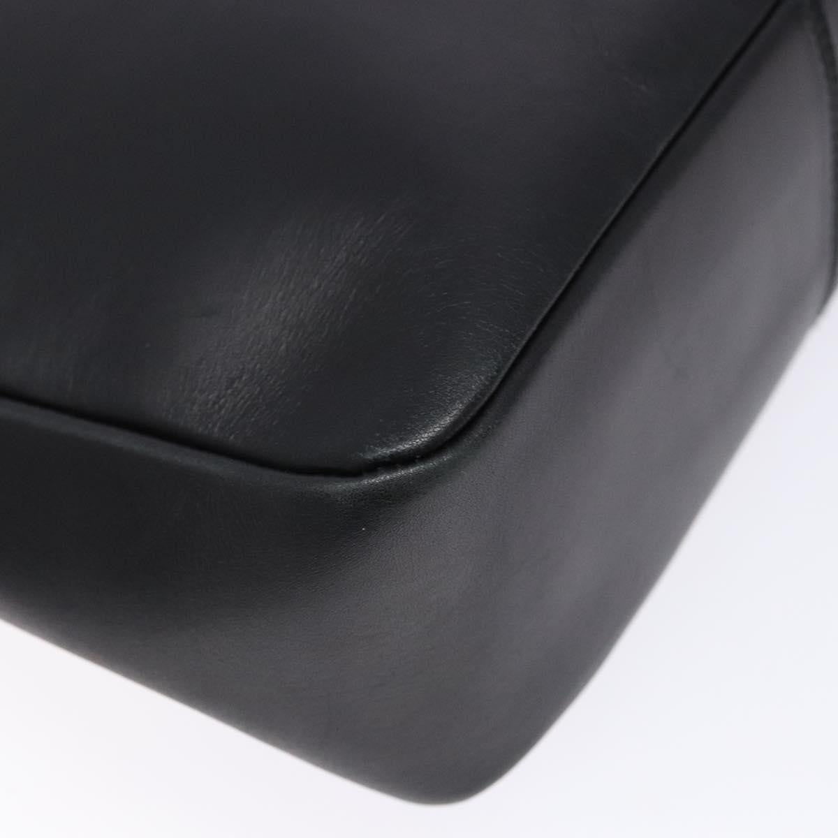 Salvatore Ferragamo Gancini Shoulder Bag Leather, BLACK, LEATHER, Shoulder bag