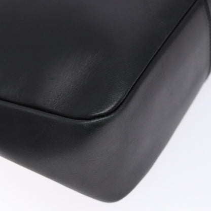 Salvatore Ferragamo Gancini Shoulder Bag Leather, BLACK, LEATHER, Shoulder bag