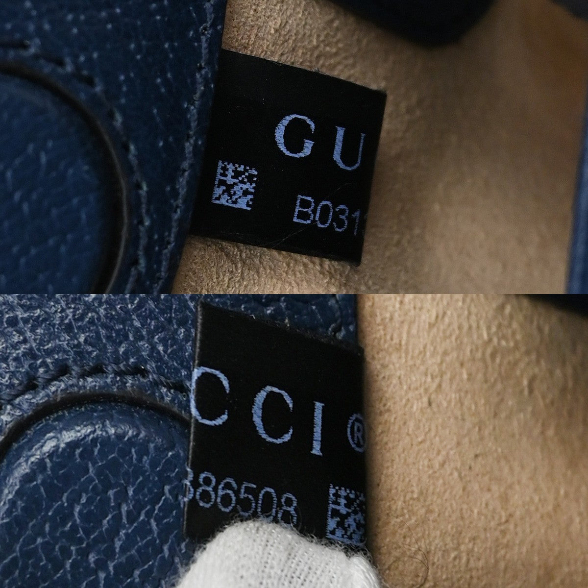 Gucci Ophidia Chain Shoulder Bag Leather, NAVY, LEATHER, Shoulder bag