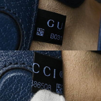 Gucci Ophidia Chain Shoulder Bag Leather, NAVY, LEATHER, Shoulder bag