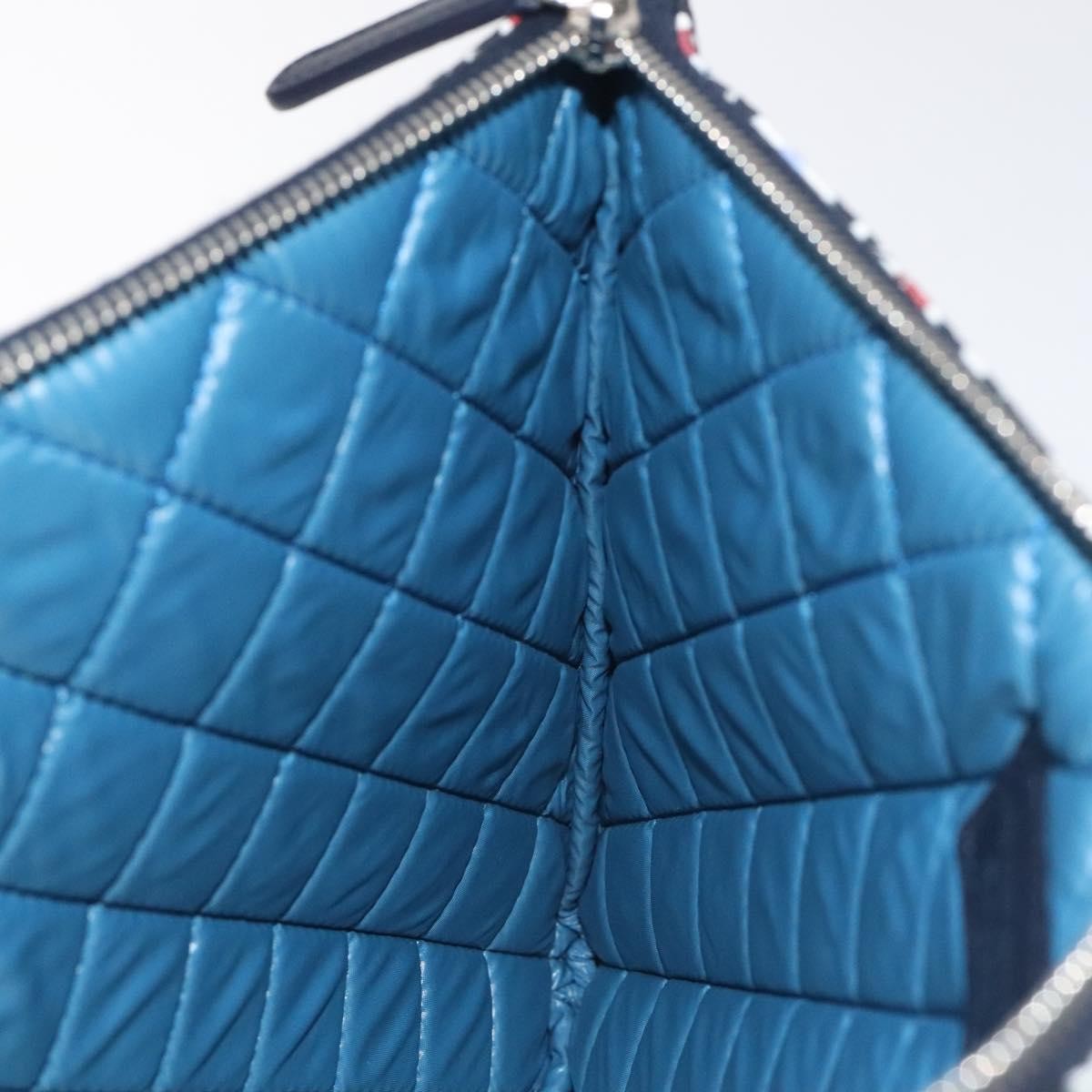 Chanel Dubai O Case Clutch Quilted Printed Nylon, BLACK, NYLON, Clutche & pouche