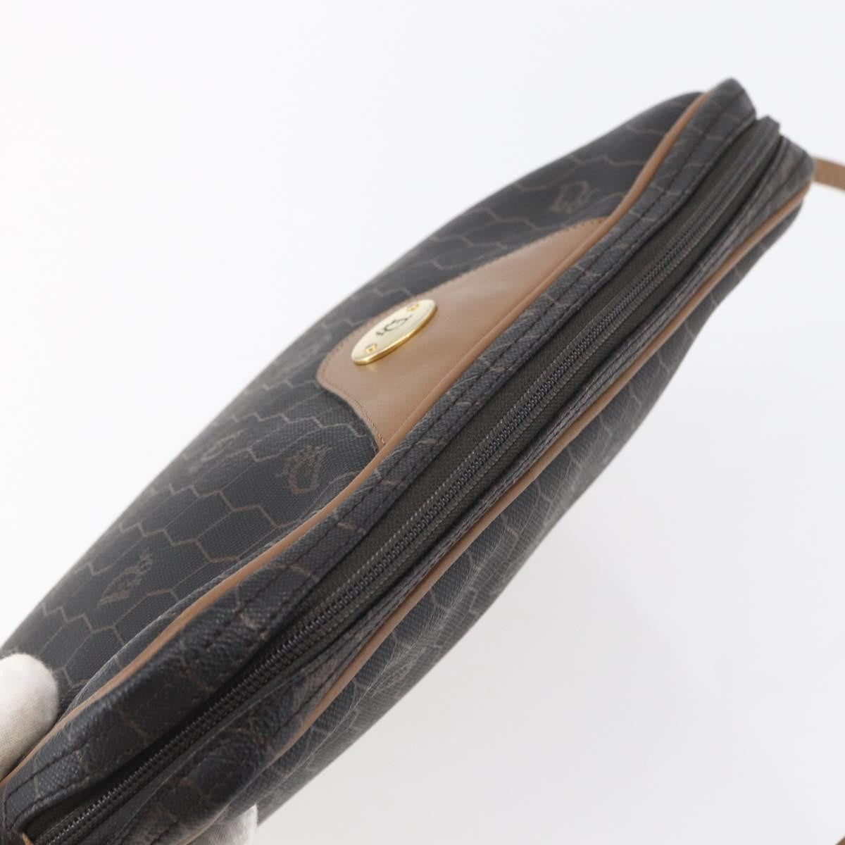 Christian Dior Vintage Honeycomb Shoulder Bag Canvas, BLACK, CANVAS, Shoulder bag