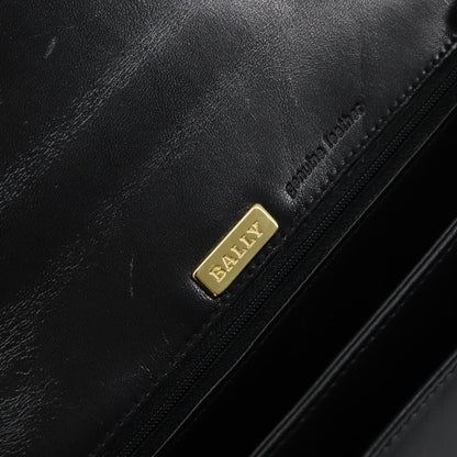 Bally Vintage Handbag Leather, BLACK, LEATHER, Handbag