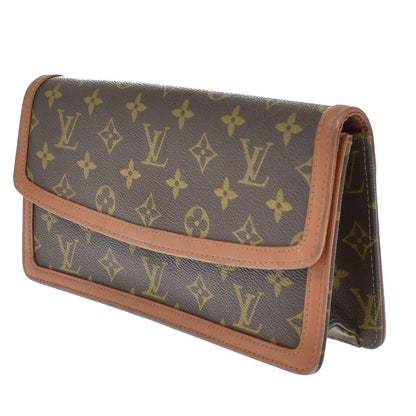 Louis Vuitton Dame Pochette Monogram Canvas, BROWN, CANVAS, Clutche & pouche