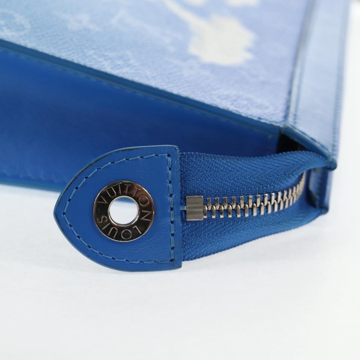 Louis Vuitton Pochette Voyage Limited Edition Monogram Clouds, BLUE, PVC, Clutche & pouche