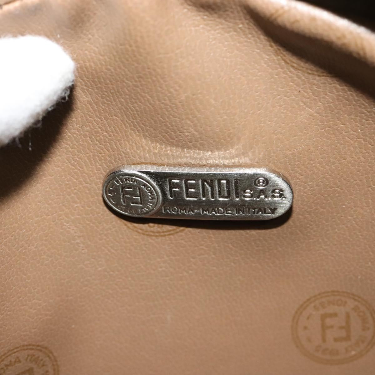 Fendi Vintage Zip Crossbody Bag Zucchino Canvas, BROWN, CANVAS, Clutche & pouche