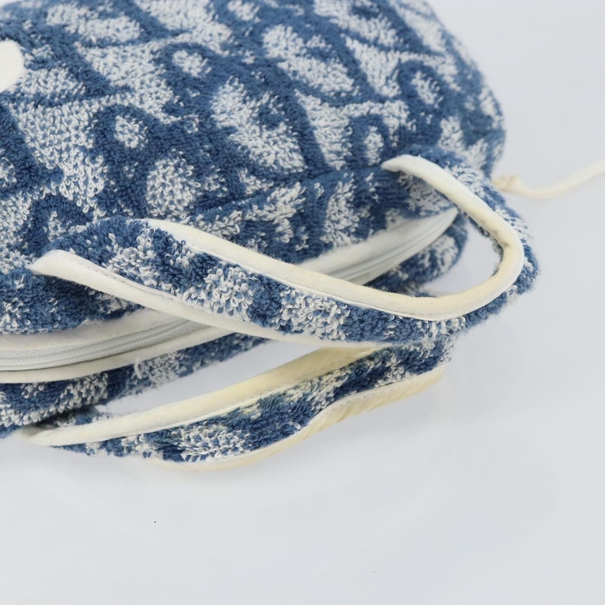 Christian Dior Vintage Trotter Handbag Canvas, BLUE, CANVAS, Handbag