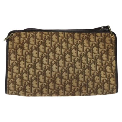 Christian Dior Vintage Trotter Shoulder Bag Canvas, BROWN, CANVAS, Shoulder bag