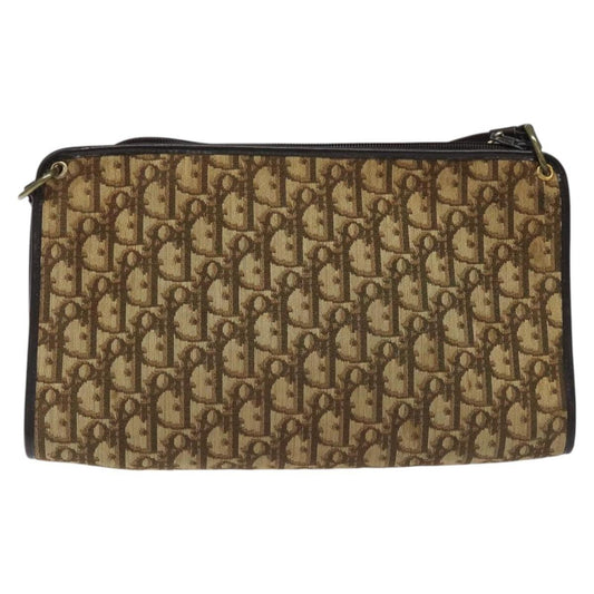 Christian Dior Vintage Trotter Shoulder Bag Canvas, BROWN, CANVAS, Shoulder bag