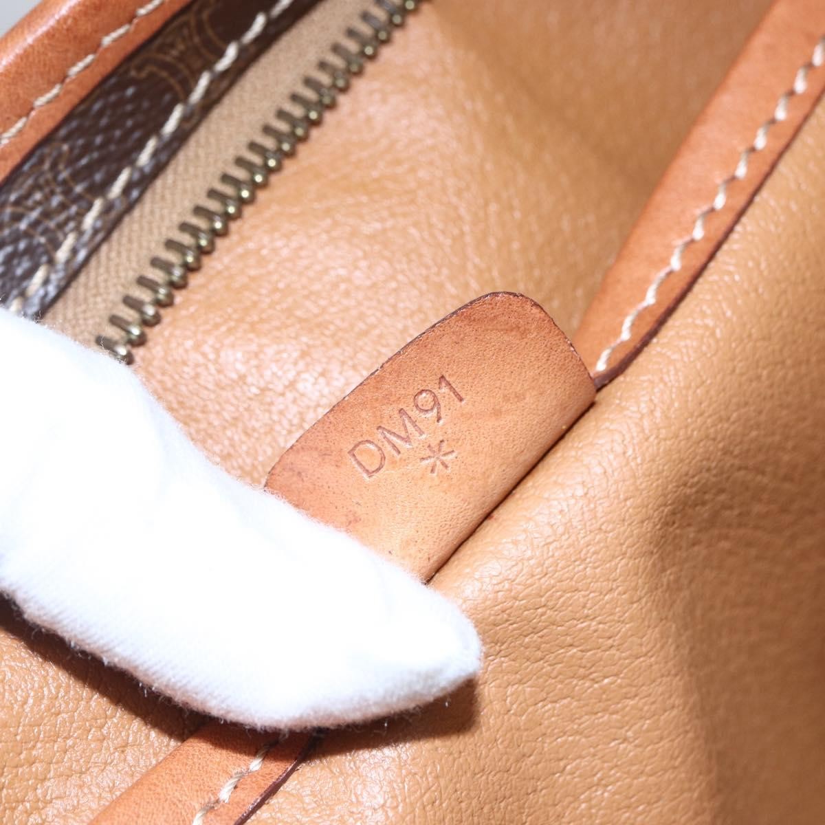 Celine Macadam Pochette Canvas, Brown, Canvas, Clutch