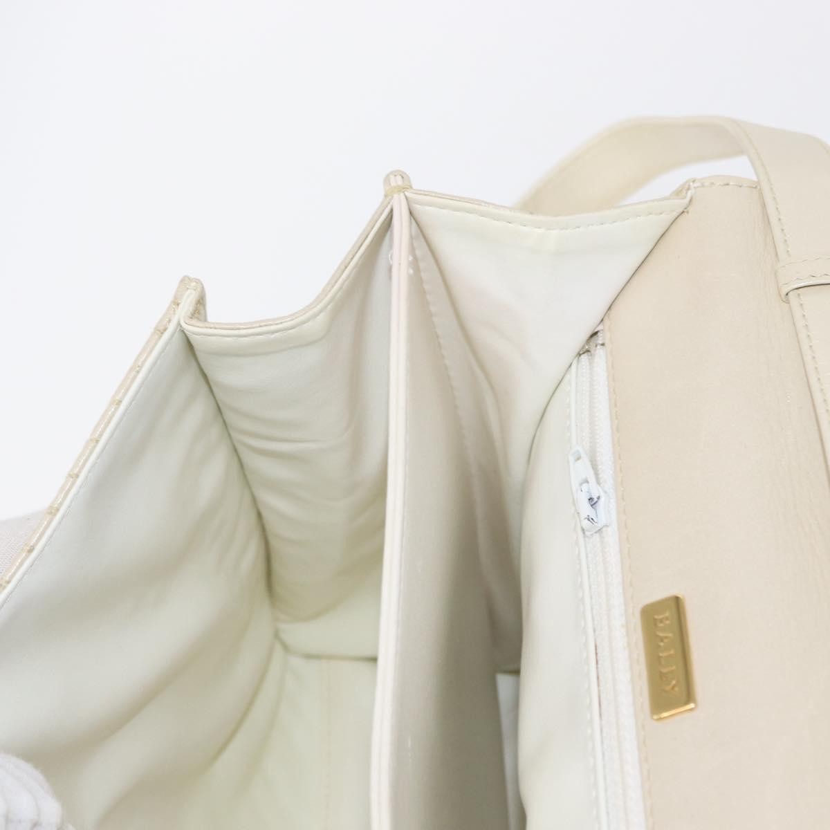 Bally Vintage Handbag Quilted Leather, BEIGE, LEATHER, Handbag