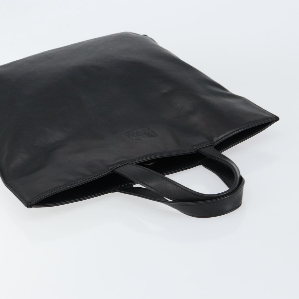 Loewe Vintage Anagram Tote Leather, BLACK, LEATHER, Tote bag