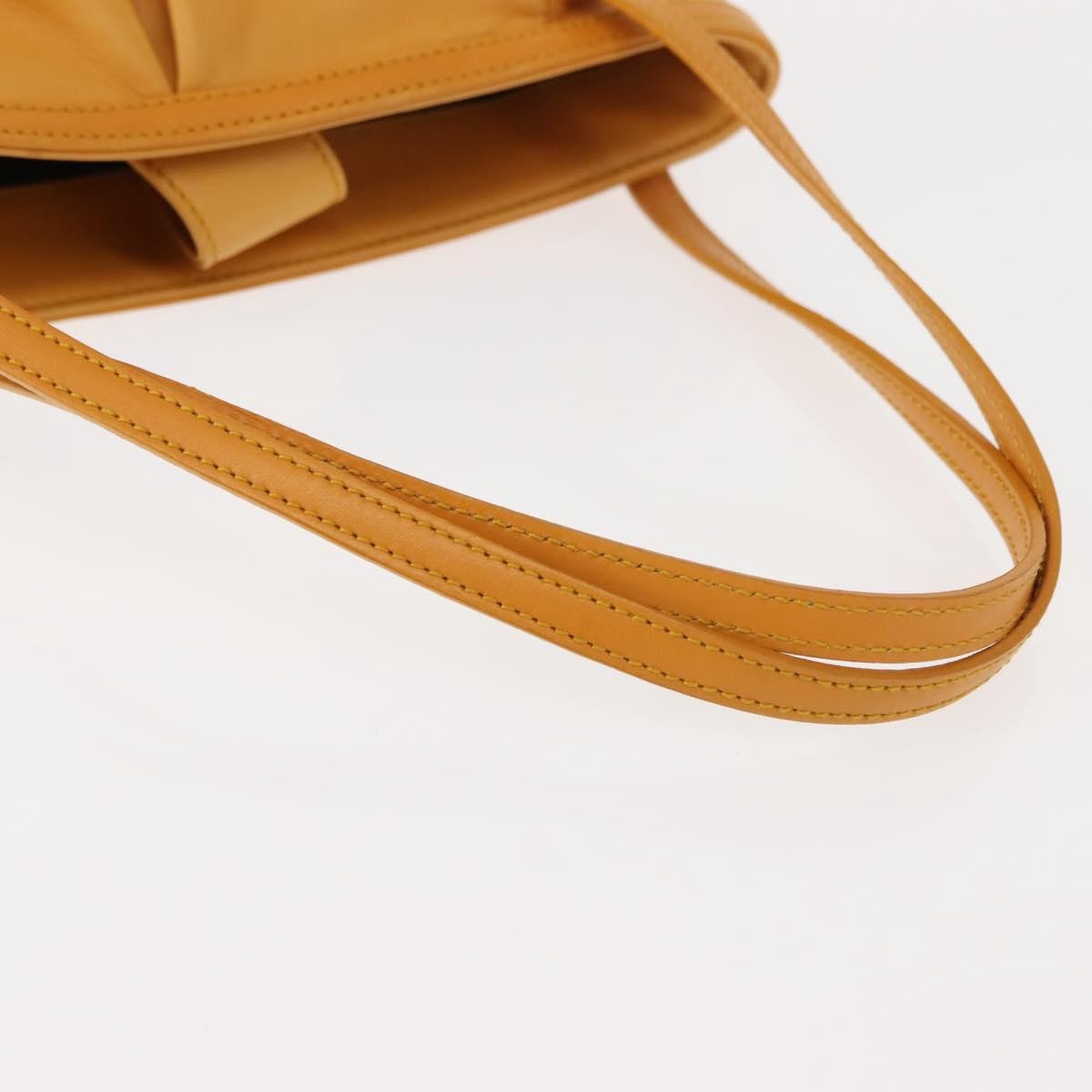 Loewe Anagram handbag Leather, YELLOW, LEATHER, Handbag