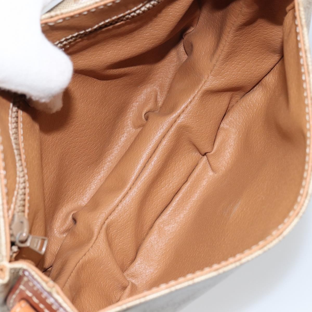 Celine Macadam Shoulder Bag PVC Leather, BEIGE, PVC, Shoulder bag