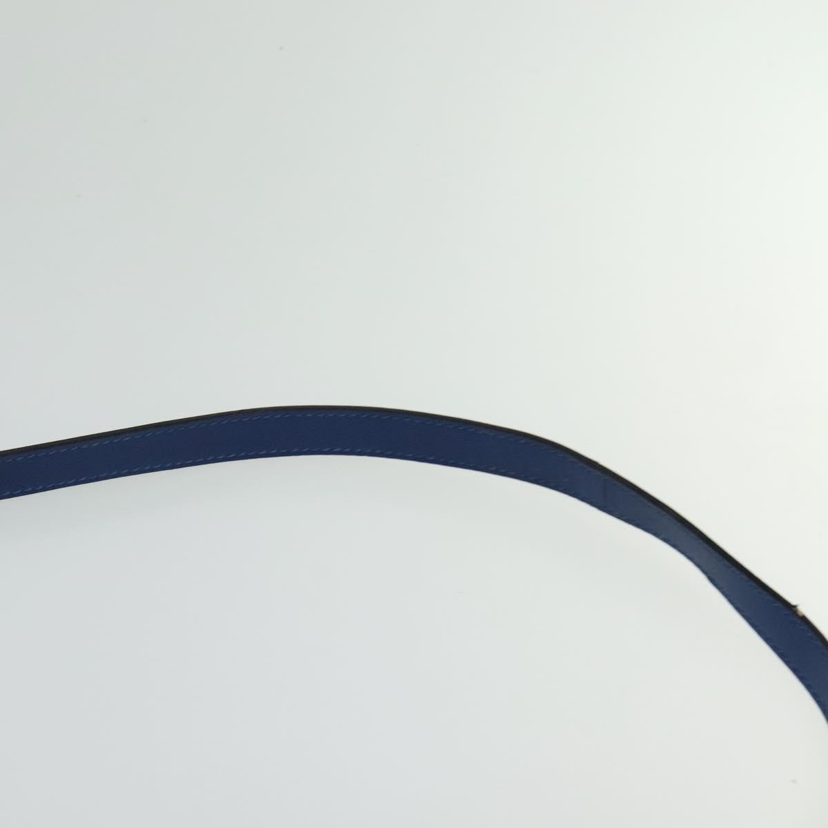 Celine Vintage Circle Logo Crossbody Bag Leather, BLUE, LEATHER, Crossbody bag