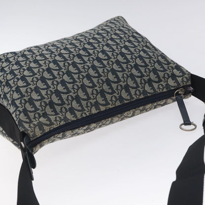 Christian Dior Vintage Trotter Messenger Bag Diorissimo Canvas, NAVY, CANVAS, Crossbody bag