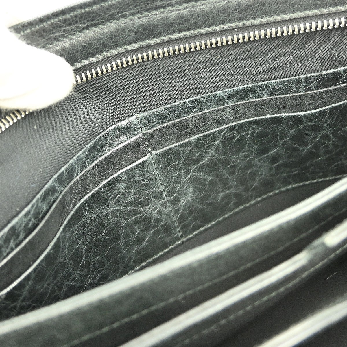 Balenciaga Giant Studs Envelope Clutch Leather, BLACK, LEATHER, Clutche & pouche