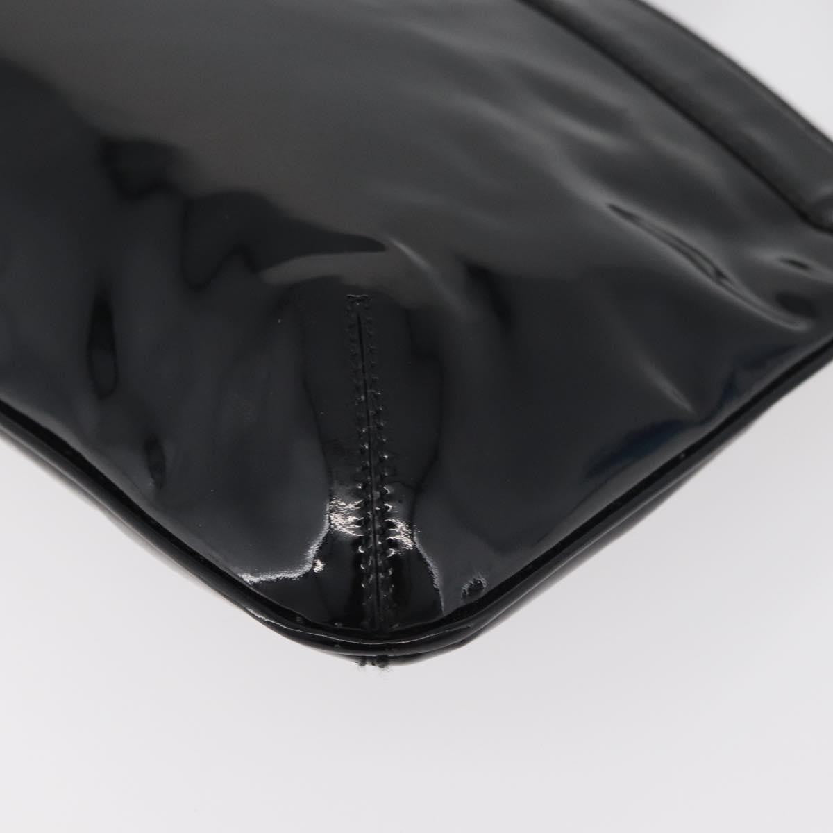 Salvatore Ferragamo Gancini Shoulder Bag Patent Leather, Black, Patent Leather, Shoulder Bag