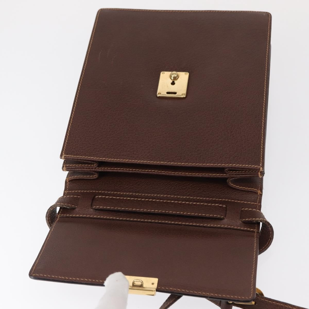 Gucci Vintage Shoulder Bag Leather, BROWN, LEATHER, Shoulder bag