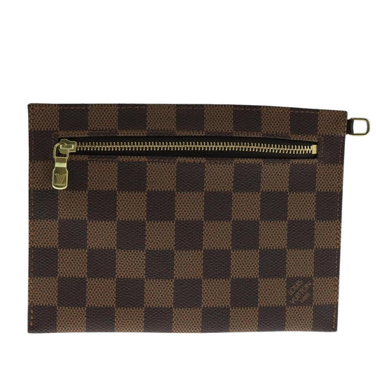 Louis Vuitton Clifton Pouch Damier, Brown, Canvas, Clutch
