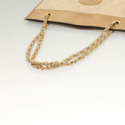 Chanel Chain Shoulder Bag Leather, BEIGE, LEATHER, Shoulder bag