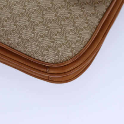 Celine Macadam Shoulder Bag Canvas, BEIGE, CANVAS, Shoulder bag