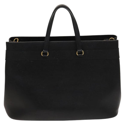 Gucci Bright Bit Convertible Tote Leather, BLACK, LEATHER, Handbag