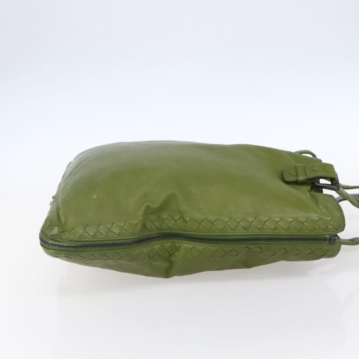 Bottega Veneta Intrecciato Leather, GREEN, LEATHER, Shoulder bag