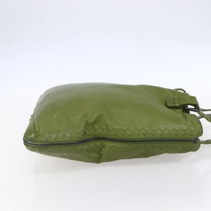 Bottega Veneta Intrecciato Leather, GREEN, LEATHER, Shoulder bag