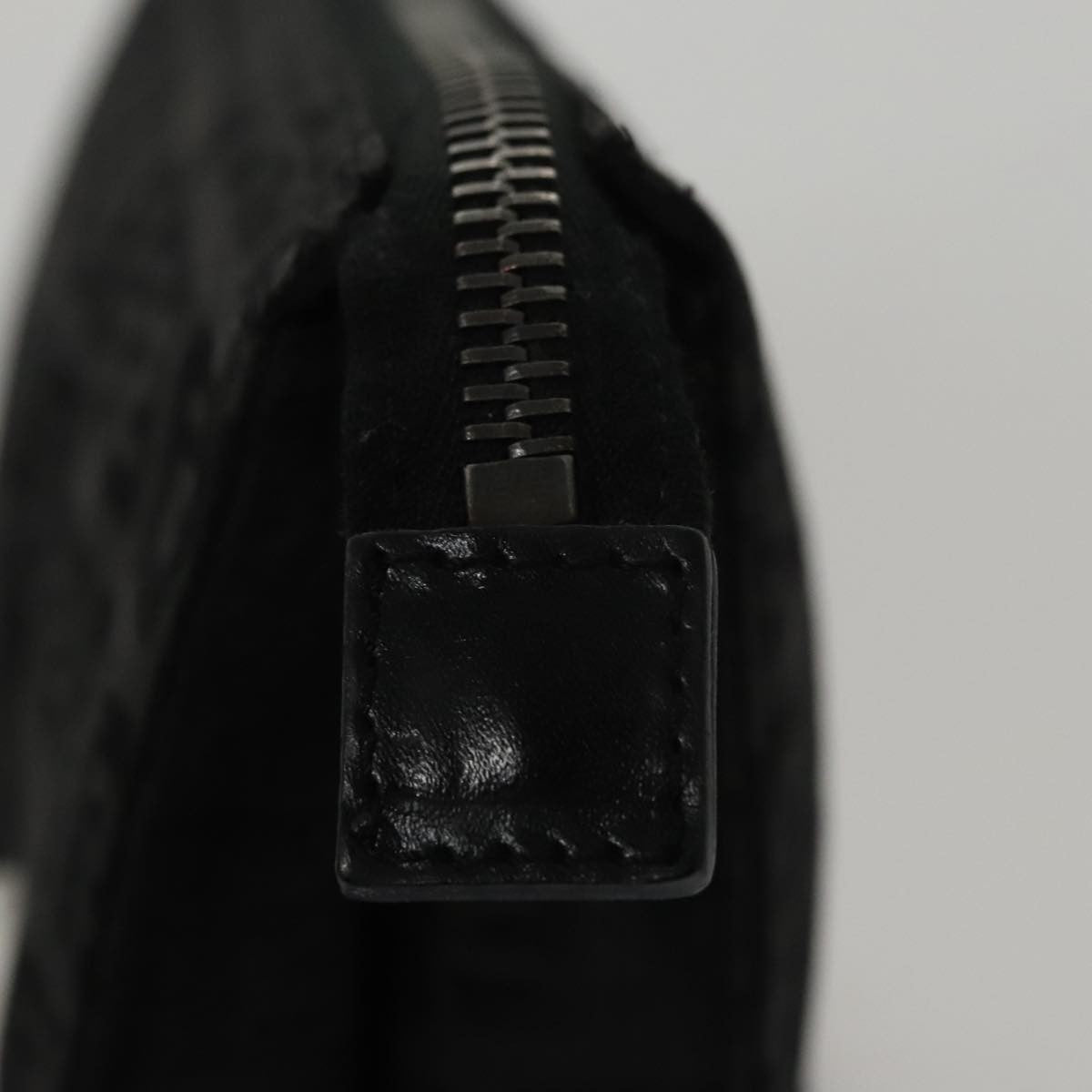 Fendi FF Logo Pouch Canvas, BLACK, CANVAS, Clutche & pouche