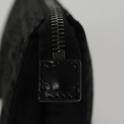 Fendi FF Logo Pouch Canvas, BLACK, CANVAS, Clutche & pouche