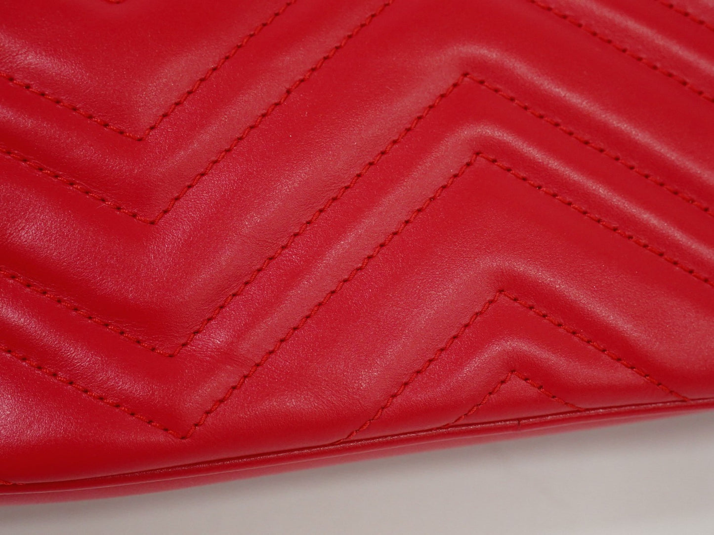 Gucci GG Marmont Shoulder Bag Leather, RED, LEATHER, Shoulder bag