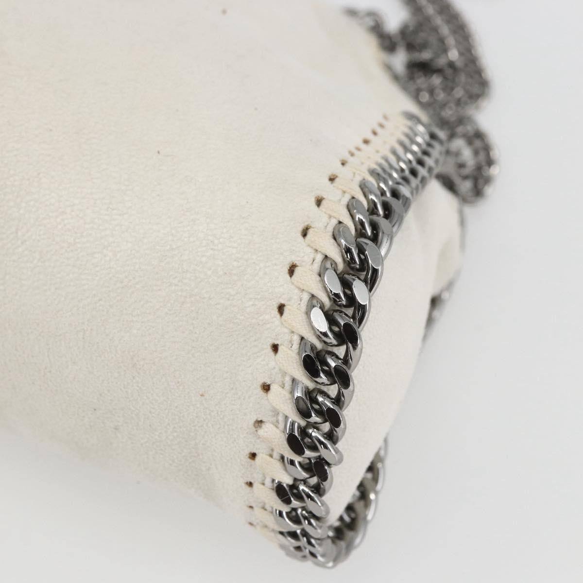 Stella McCartney Falabella Fold Over Crossbody Bag Shaggy Deer, WHITE, POLYESTER, Handbag