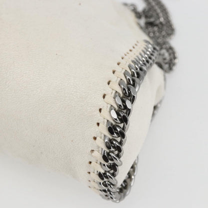 Stella McCartney Falabella Fold Over Crossbody Bag Shaggy Deer, WHITE, POLYESTER, Handbag